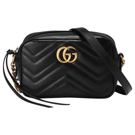 black gucci bag with gold chain|gucci marmont mini chain bag.